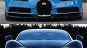 Bugatti Chiron vs. Bugatti Veyron front